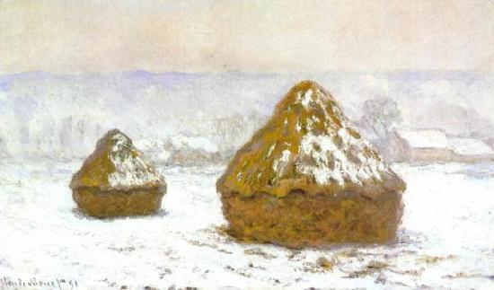 Claude Monet Grainstack, White Frost Effect oil painting image